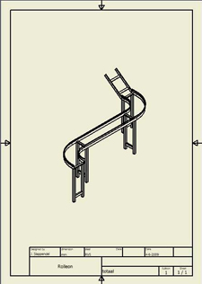 Technische tekening rollenbanen rollenbaan